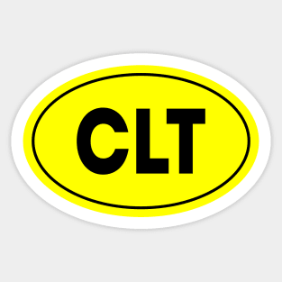 CLT Airport Code Charlotte Douglas International Airport USA Sticker